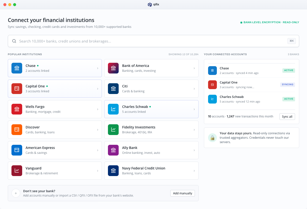 qifix - connect your banks